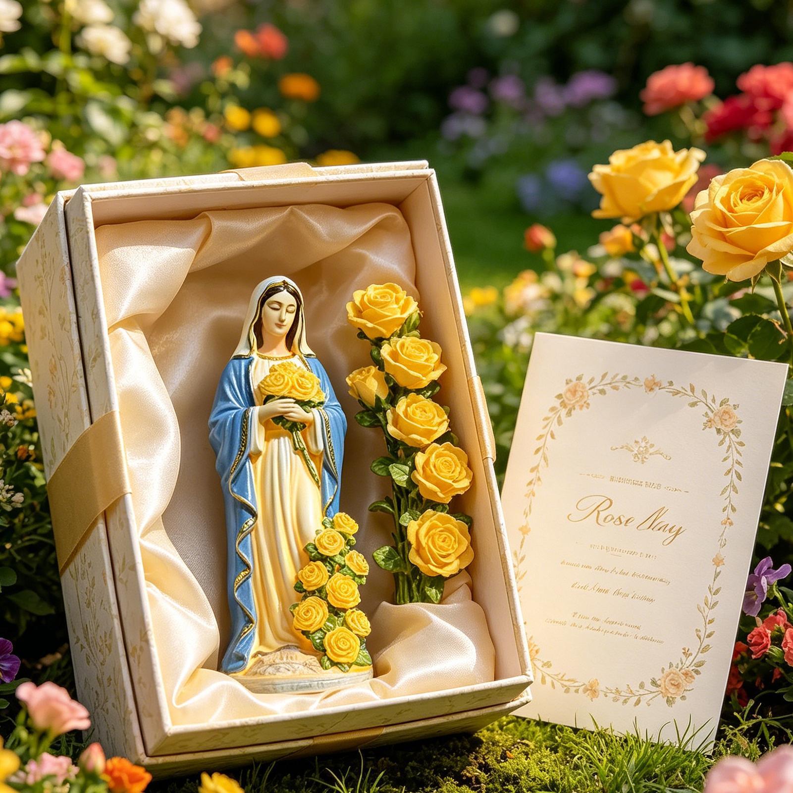 Resin Crafts - Patung Bunda Maria Tenaga Surya Dekorasi