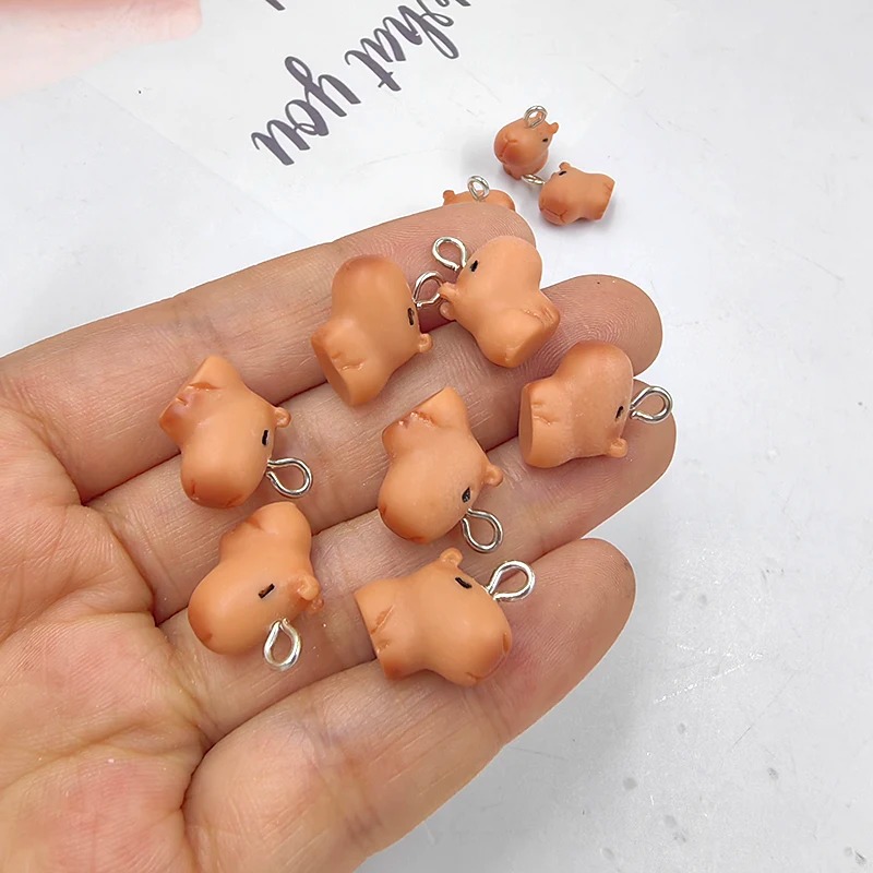 Resin Crafts Diy - 10pcs Gantungan Kunci Capybara Kecil Lucu