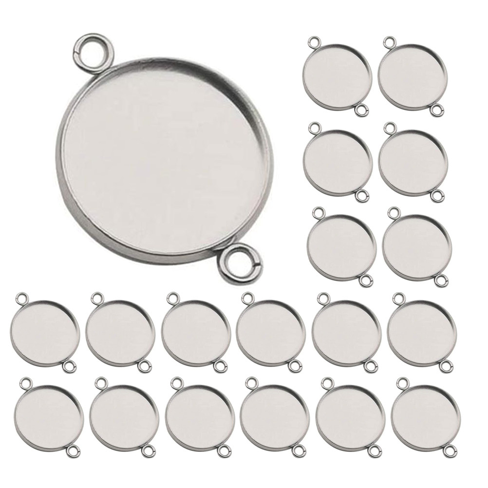 20 buah, bingkai perhiasan baj - Bezels Set Pendant ulasan dan harga