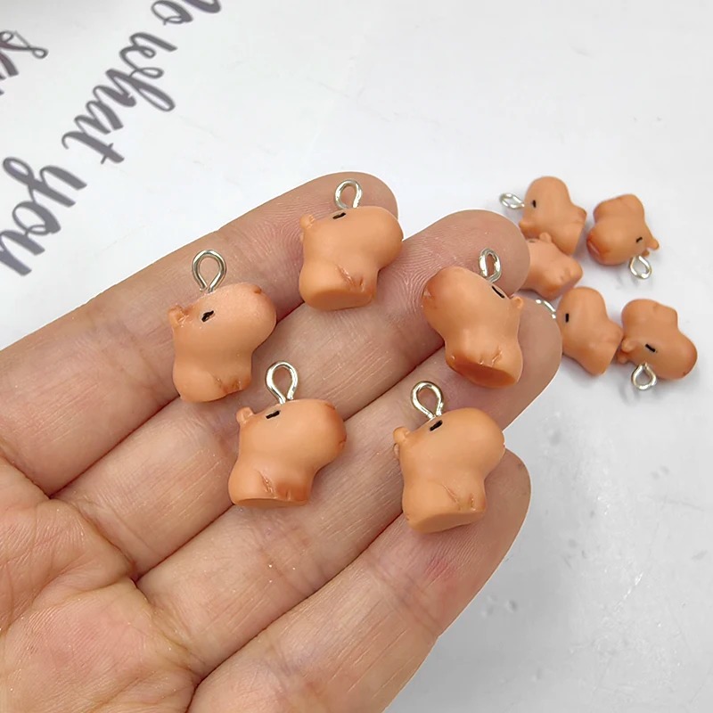 10pcs Gantungan Kunci Capybara - Resin Crafts Diy ulasan dan harga