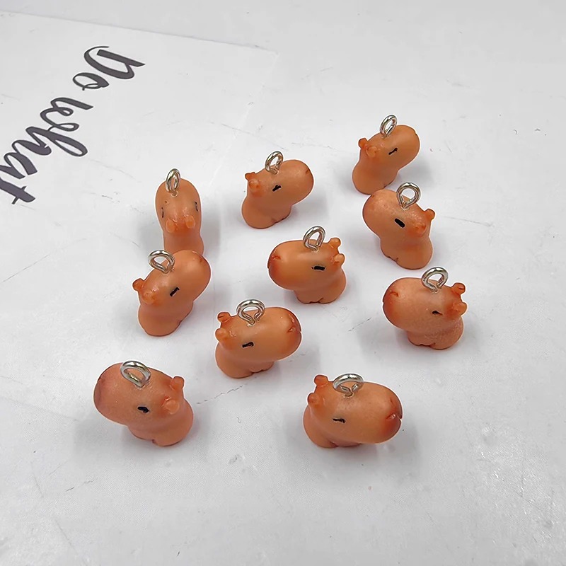 10pcs Gantungan Kunci Capybara - Resin Crafts Diy ulasan dan harga