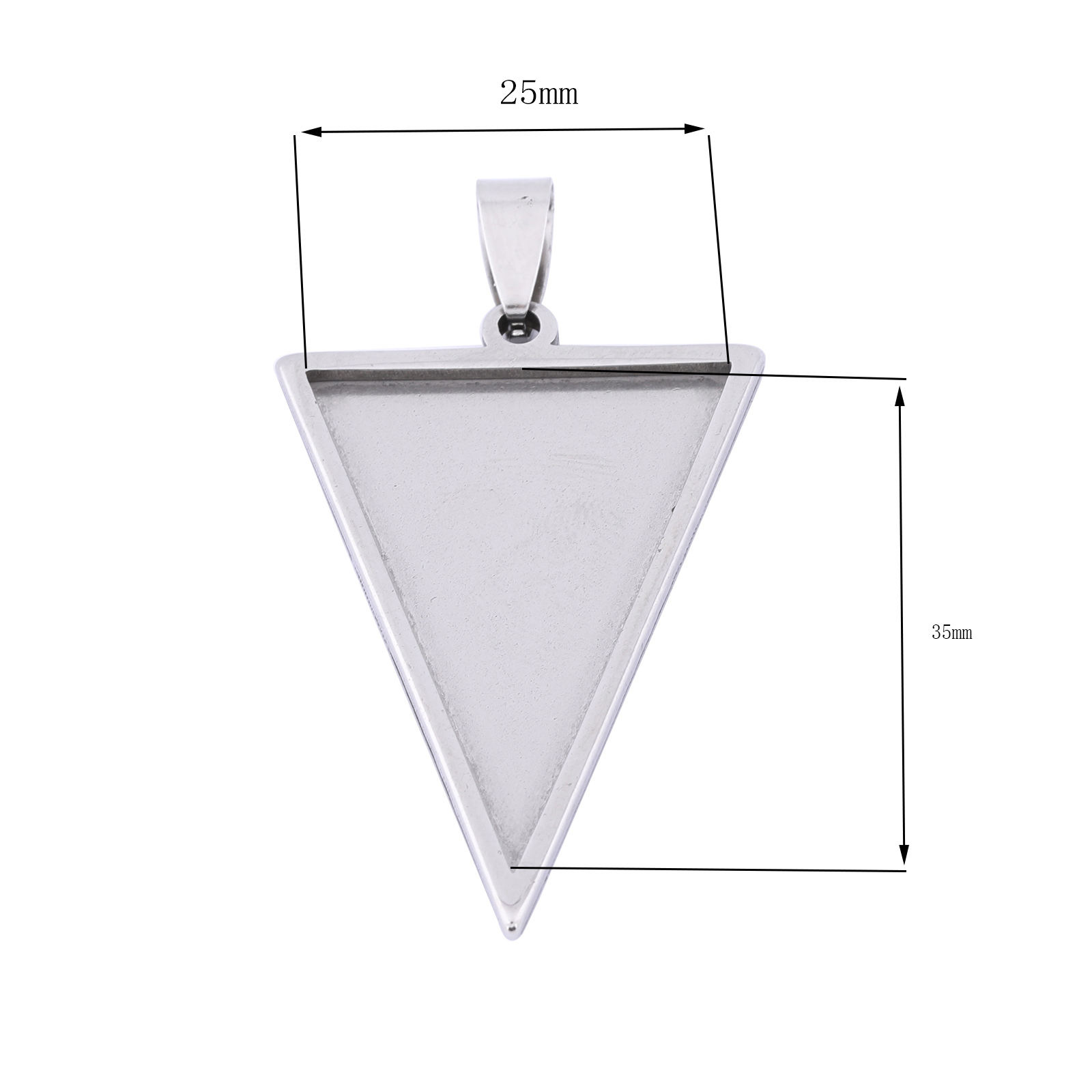 5 Buah Baja Tahan Karat 25X35M - Bezels Set Pendant ulasan dan harga